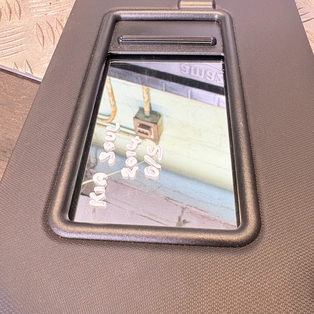 Kia Soul Mk1 AM 2009-2013 RHD Driver Right Front Sun Visor Vanity Mirror Black