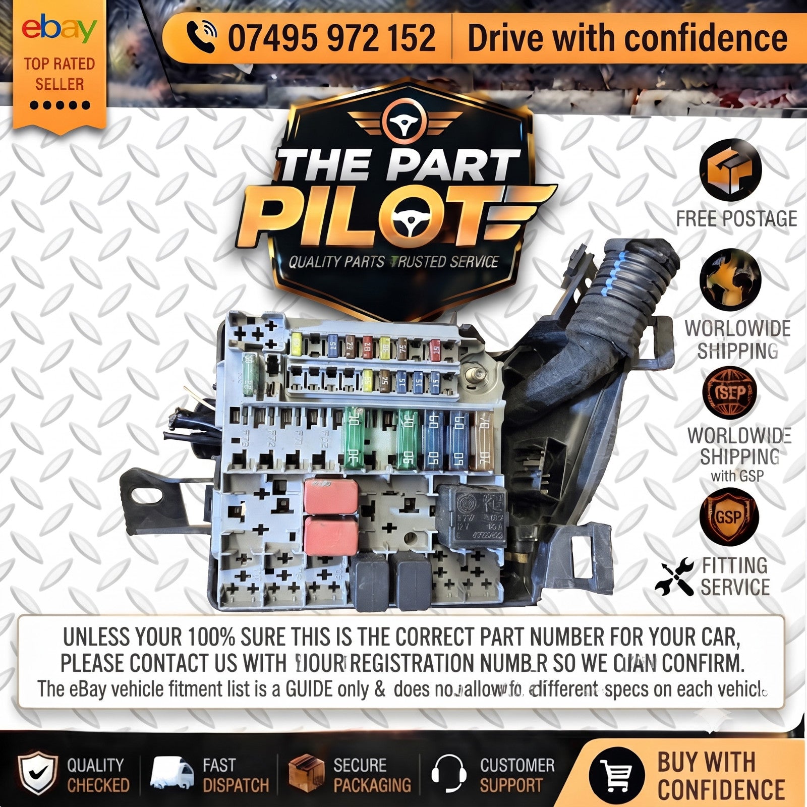 Fiat Panda Mk2 1.2 Petrol Engine Bay Fuse Box Relay Panel 03-12 51780299