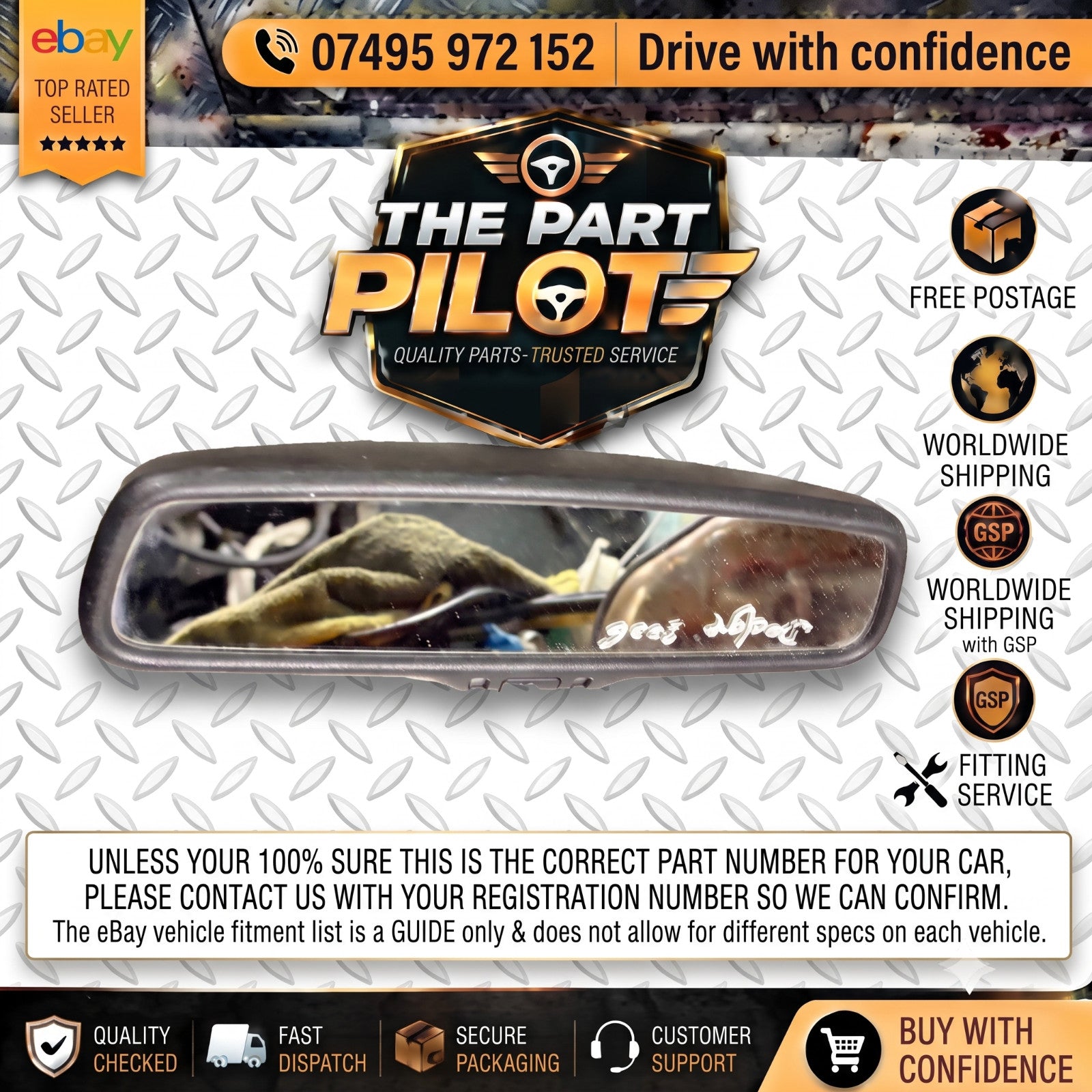 Dodge Caliber MK1 2006-2011 2.0 CRD 5Dr Auto Dimming Rear View Mirror 04805572AC