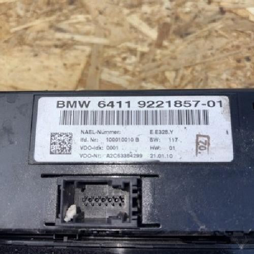BMW 3 SERIES 318i 2009-2012 E90 AIR CONDITIONING CONTROL PANEL UNIT 9221857