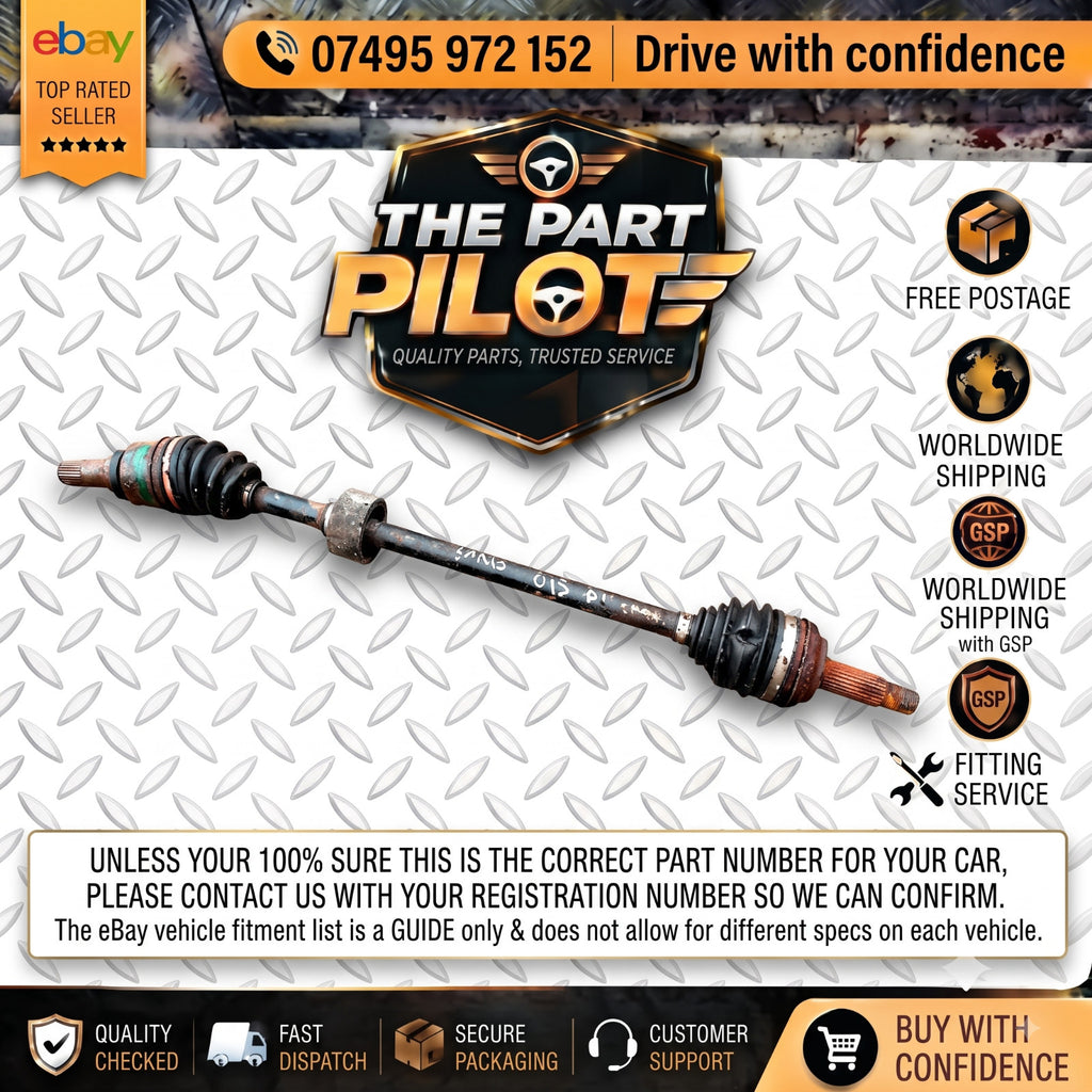 Toyota Yaris MK1 NCP10 08/1999-06/2002 1.3 RH Driver Driveshaft CV Axle 2NZFE