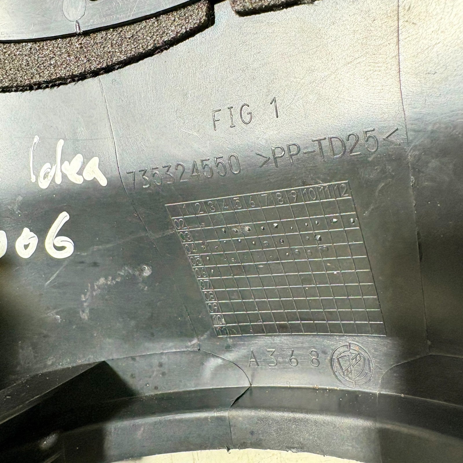 735324550 Steering Column Trim Panel Fiat Idea 2006