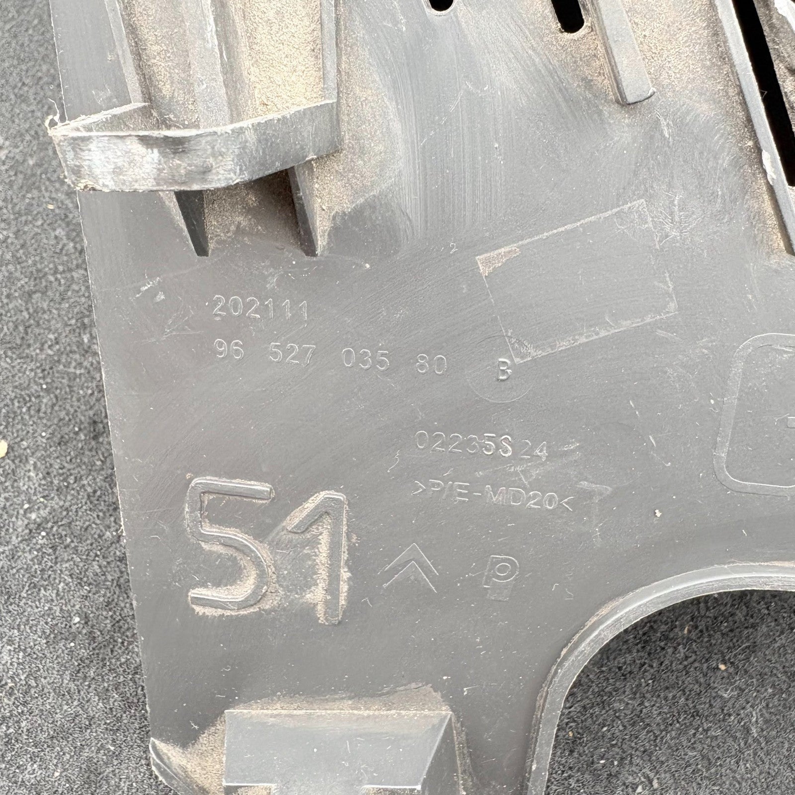CITROËN C4 VTR PASSENGER REAR RIGHT SIDE 9652703580 BUMPER BRACKET