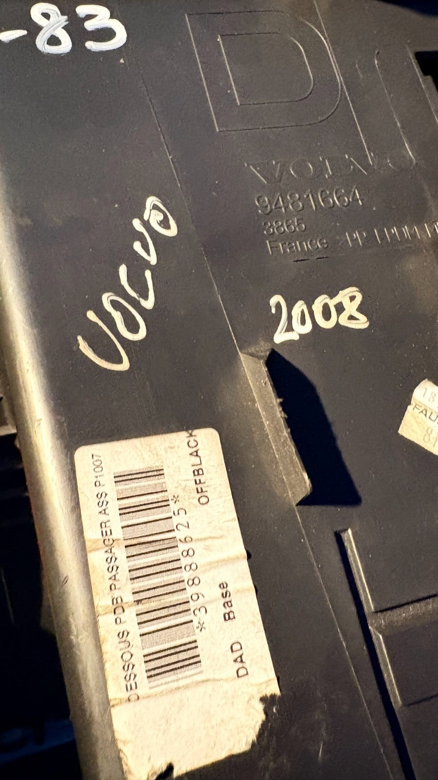VOLVO V50 04-12 FRONT PASSENGER GLOVE BOX STORAGE COMPARTMENT 9481664