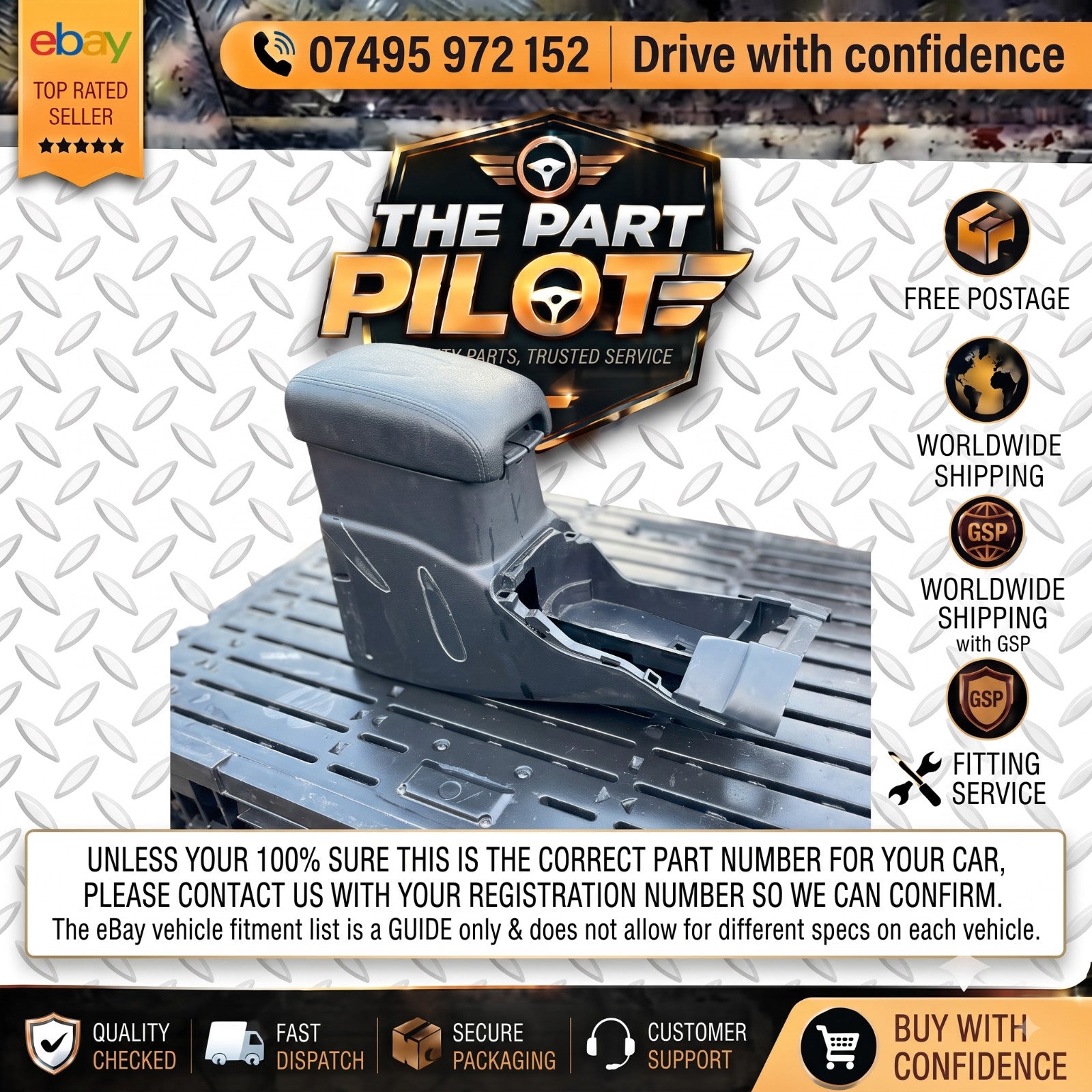 Mitsubishi Outlander MK2 CW 2007-2012 Centre Console Armrest 8011A083/4-1