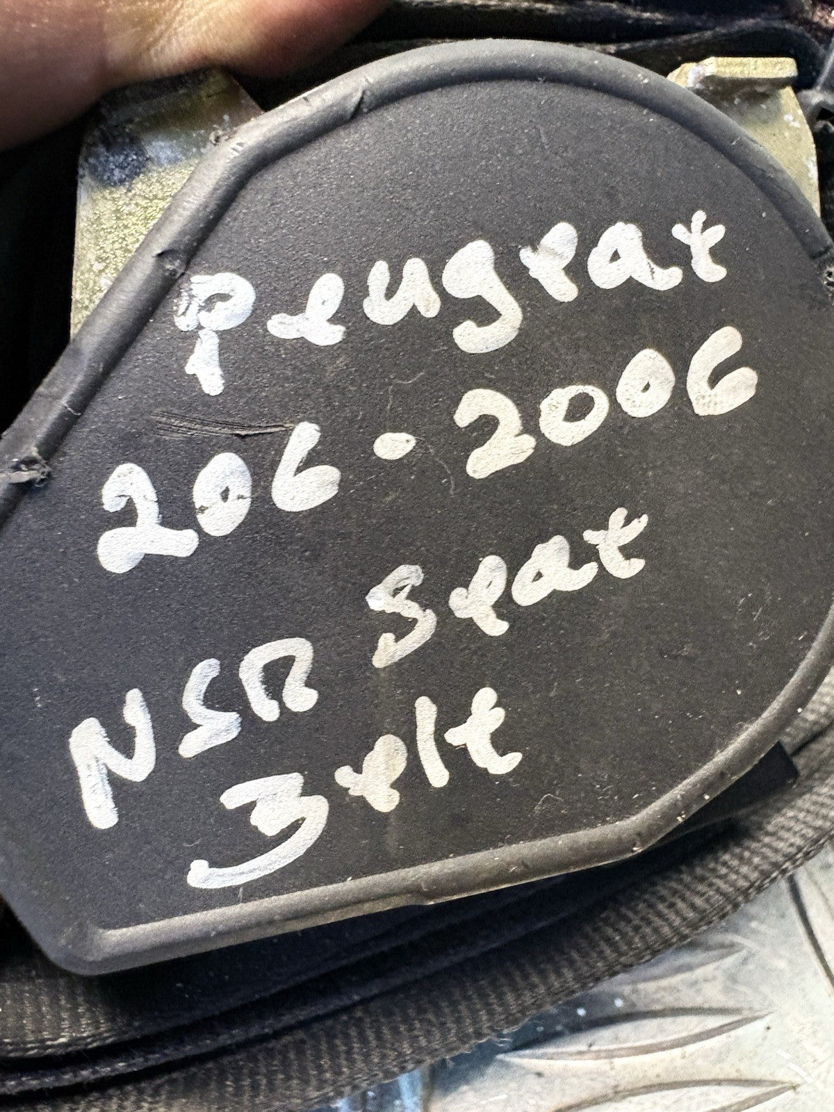 Peugeot 206 Left Passenger N/S Rear Seat Belt 96544969XX Mk1 1999-2007D