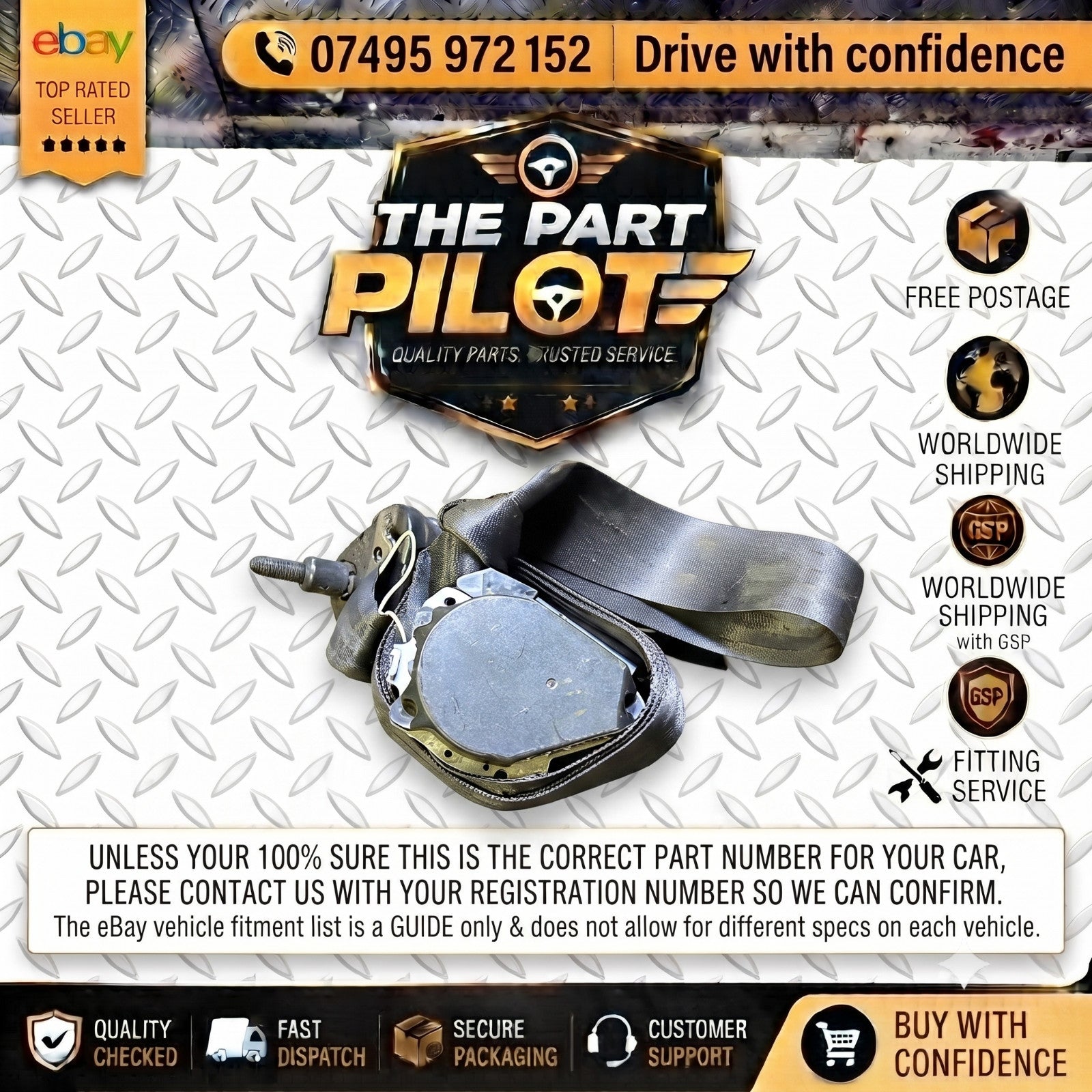 Renault Clio MK4 X98 2013-2019 Rear Middle Centre Seat Belt 888503110R 5 Door