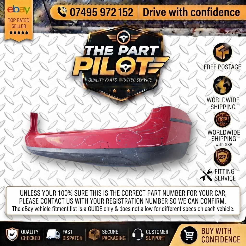 VW Passat B6 Variant 05-10 Estate Rear Bumper Red 3C9807378 Free Postage