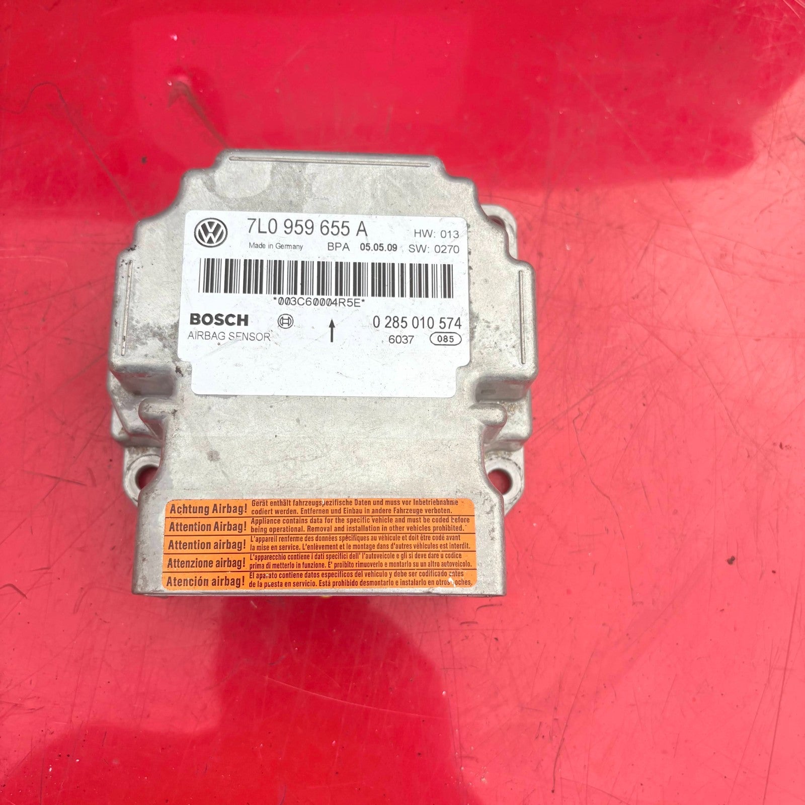 Volkswagen A/Bag Control Module-7L0959655
