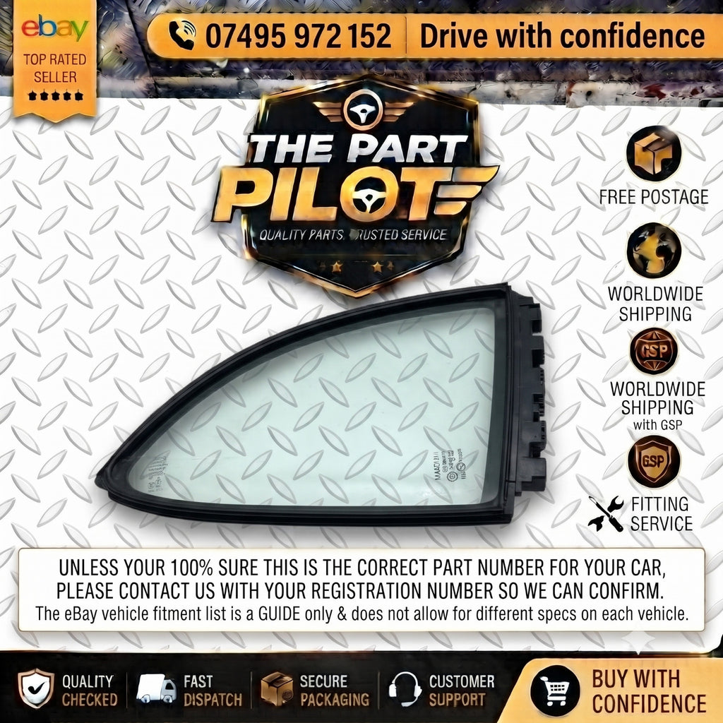 Toyota Avensis Mk2 2003-2009 Left Rear Quarter Glass Window Hatchback 5Dr
