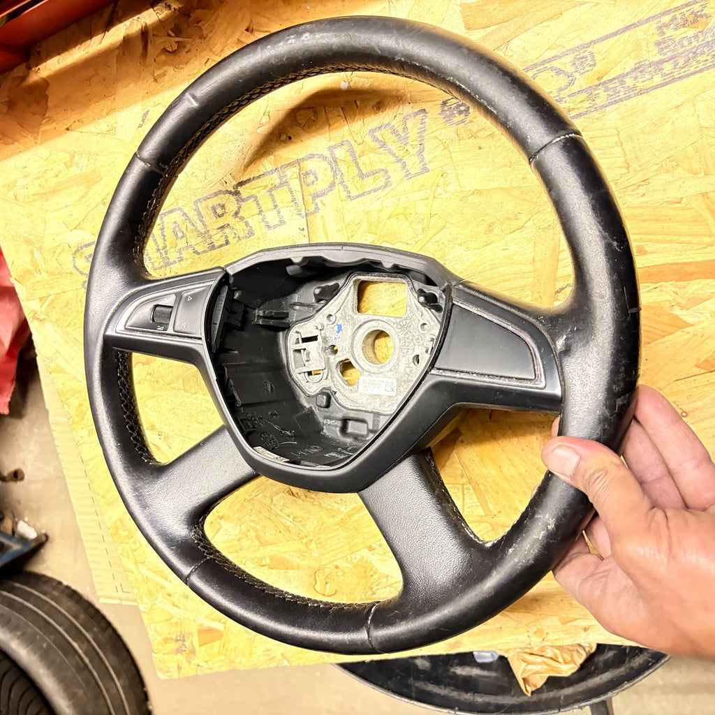 Skoda Rapid 2012-2018 Four Spoke Steering Wheel 5JO419091P GenuineOEM