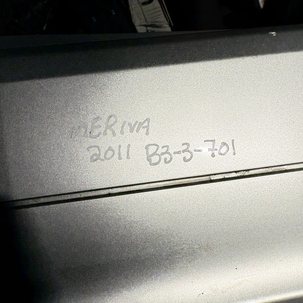 VAUXHALL MERIVA B 2011 REAR BUMPER SILVER