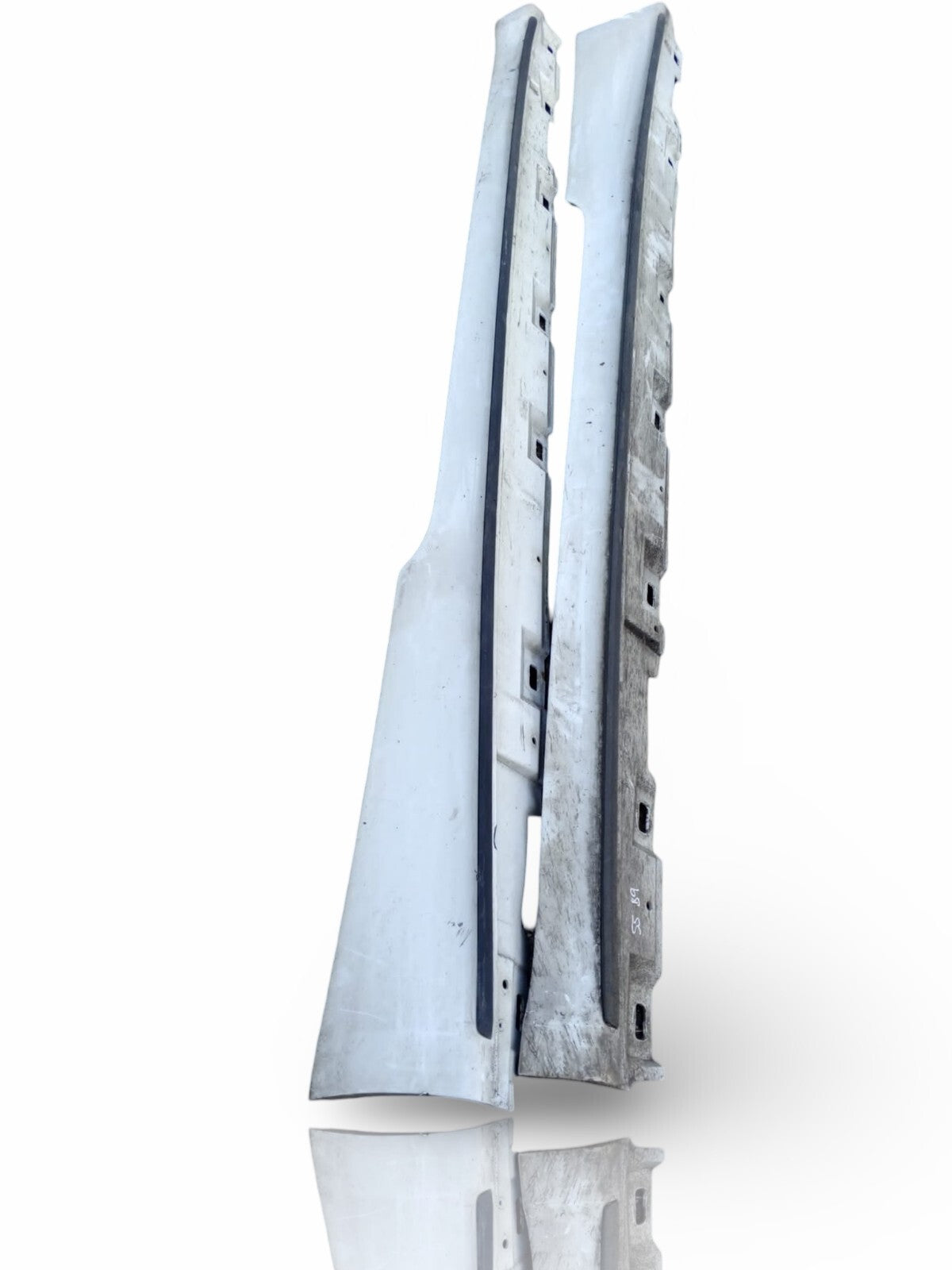 17-24 AUDI S5 SIDE SKIRT PASSENGER DRIVER PAIR NS OS SIDE WHITE COMPLETE