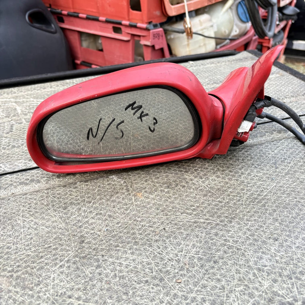 Mazda MX-3 1991-1998 Left Passenger Electric Wing Mirror E13010519 SVM484 Red