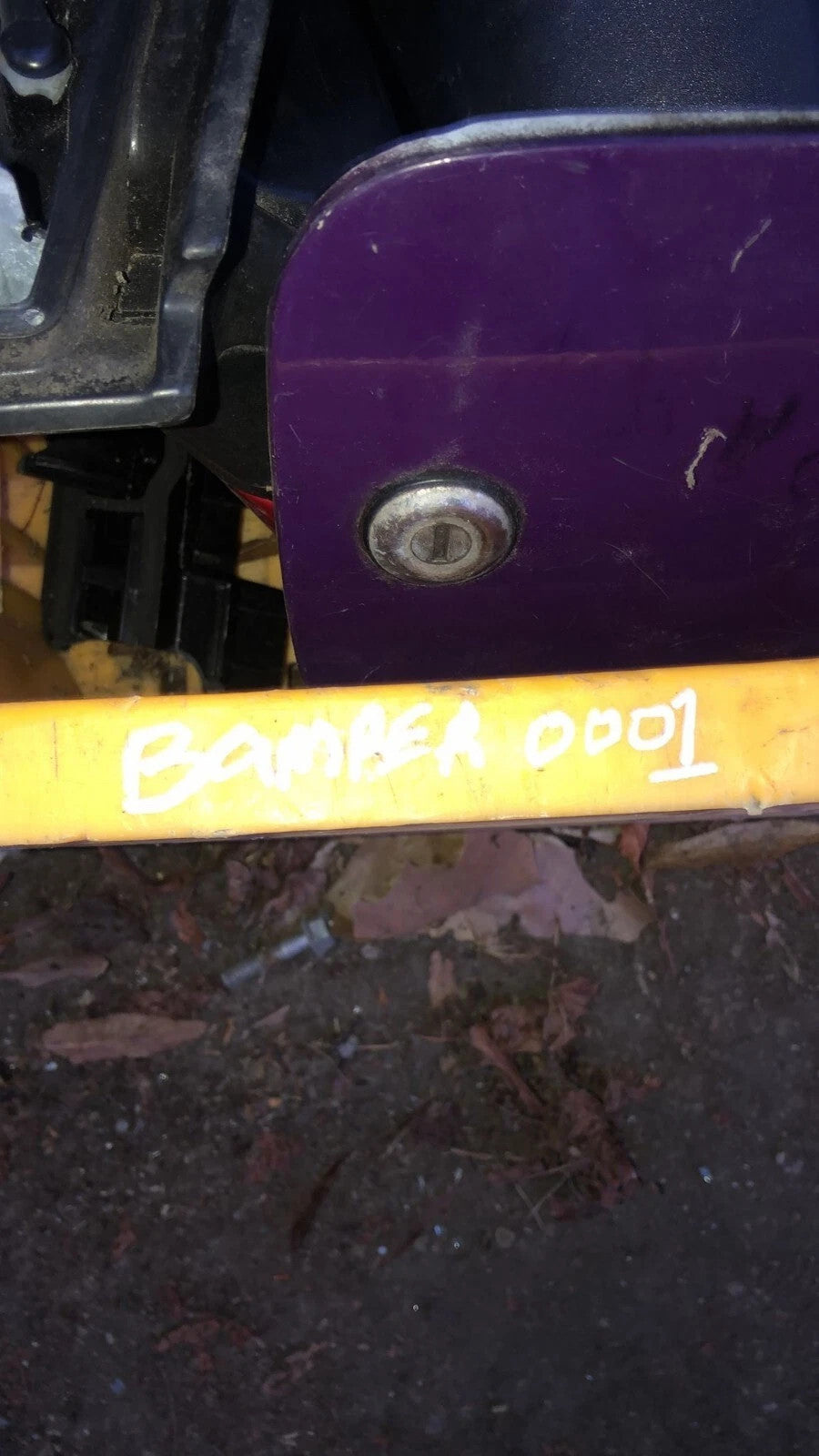 NISSAN MICRA K10 PURPLE FUEL FLAP