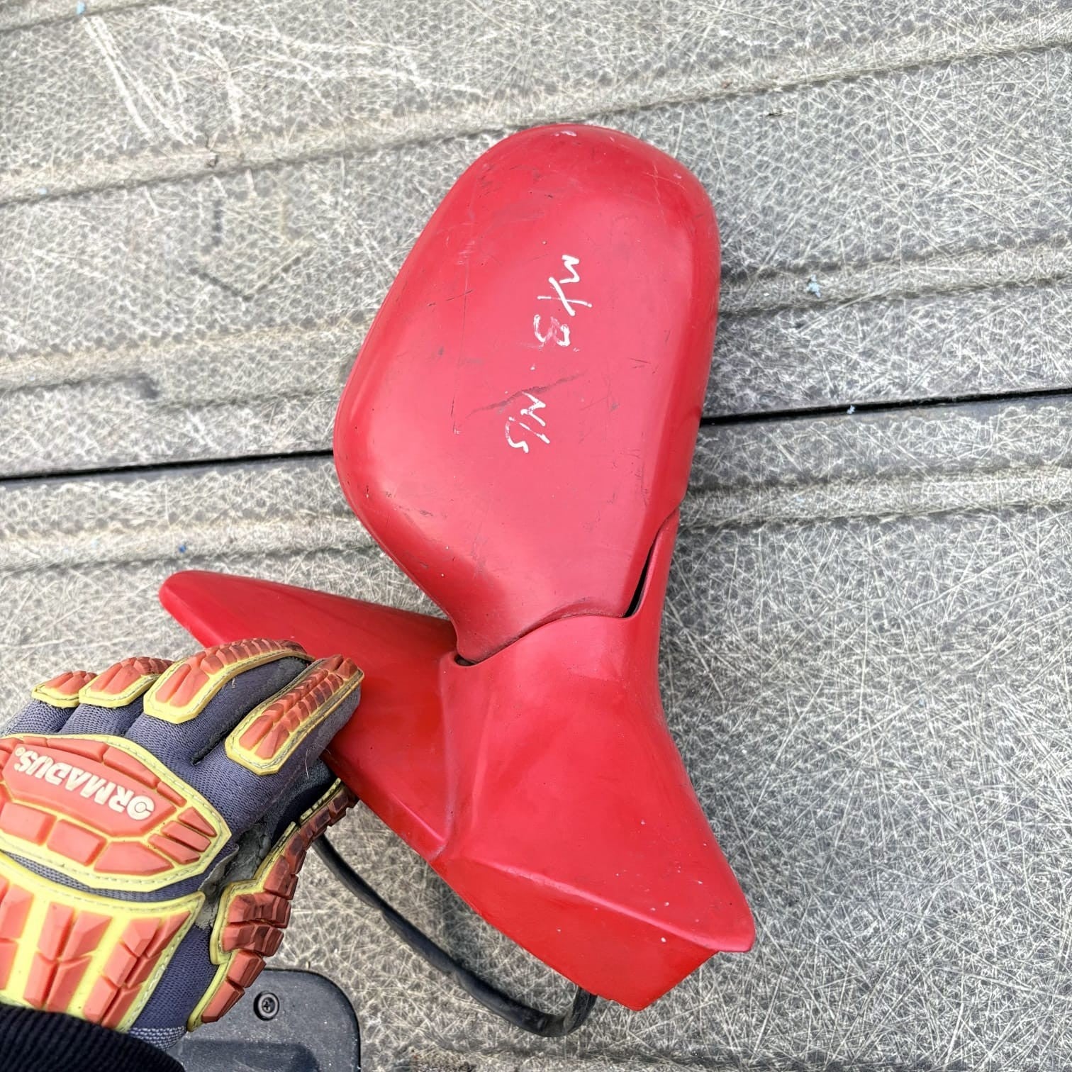 Mazda MX-3 1991-1998 Left Passenger Electric Wing Mirror E13010519 SVM484 Red