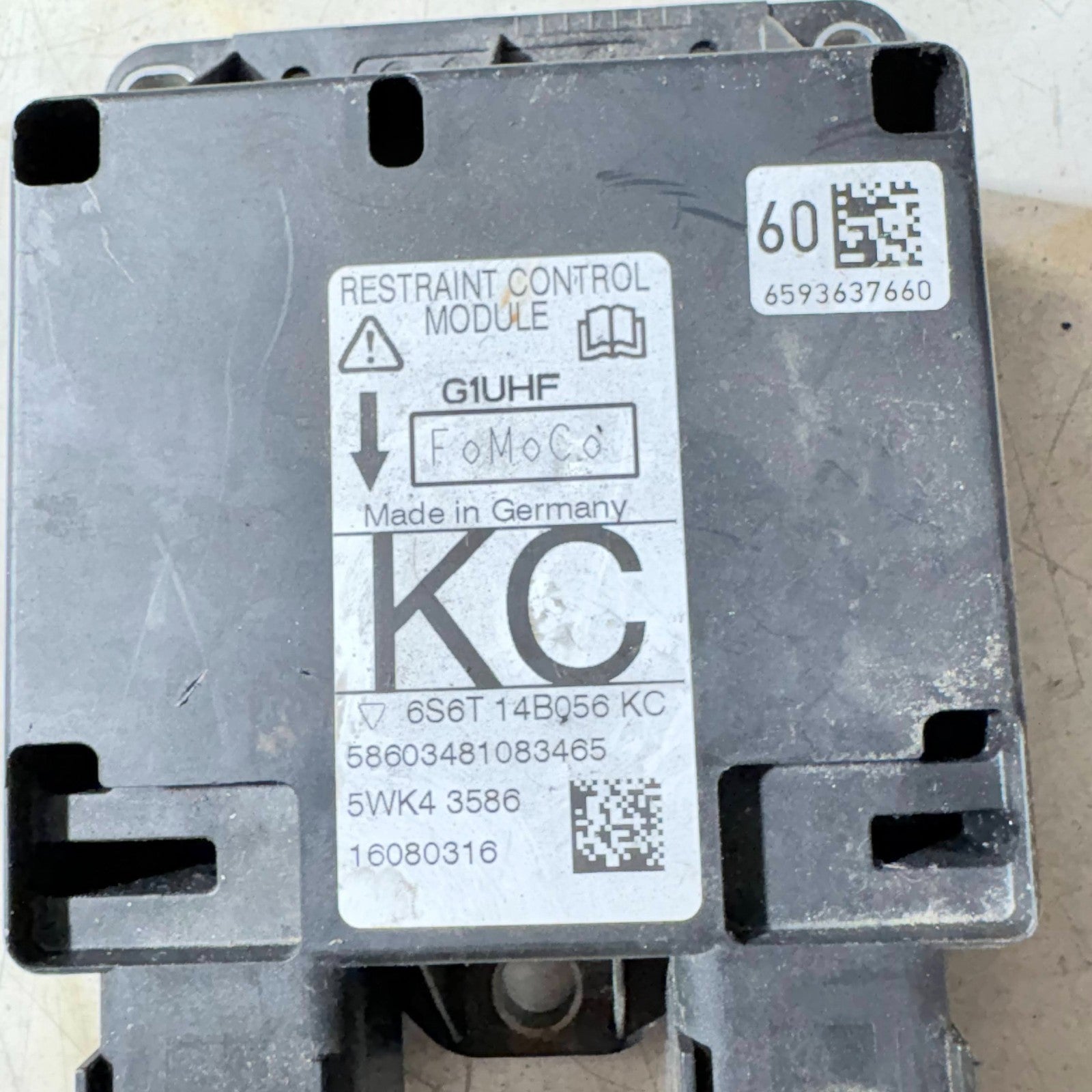 Ford Fiesta A/Bag Control Module 6S6T14B056KC 2008