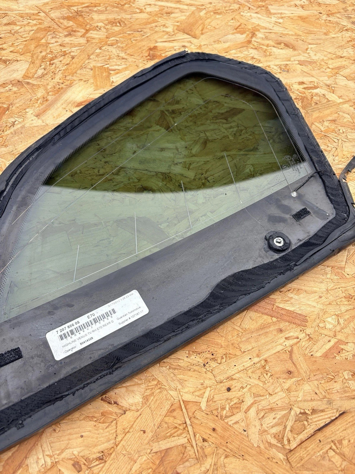 BMW X5 E70 Driver Quarter Glass OSR DRIVER REAR RH 720788605 31595368