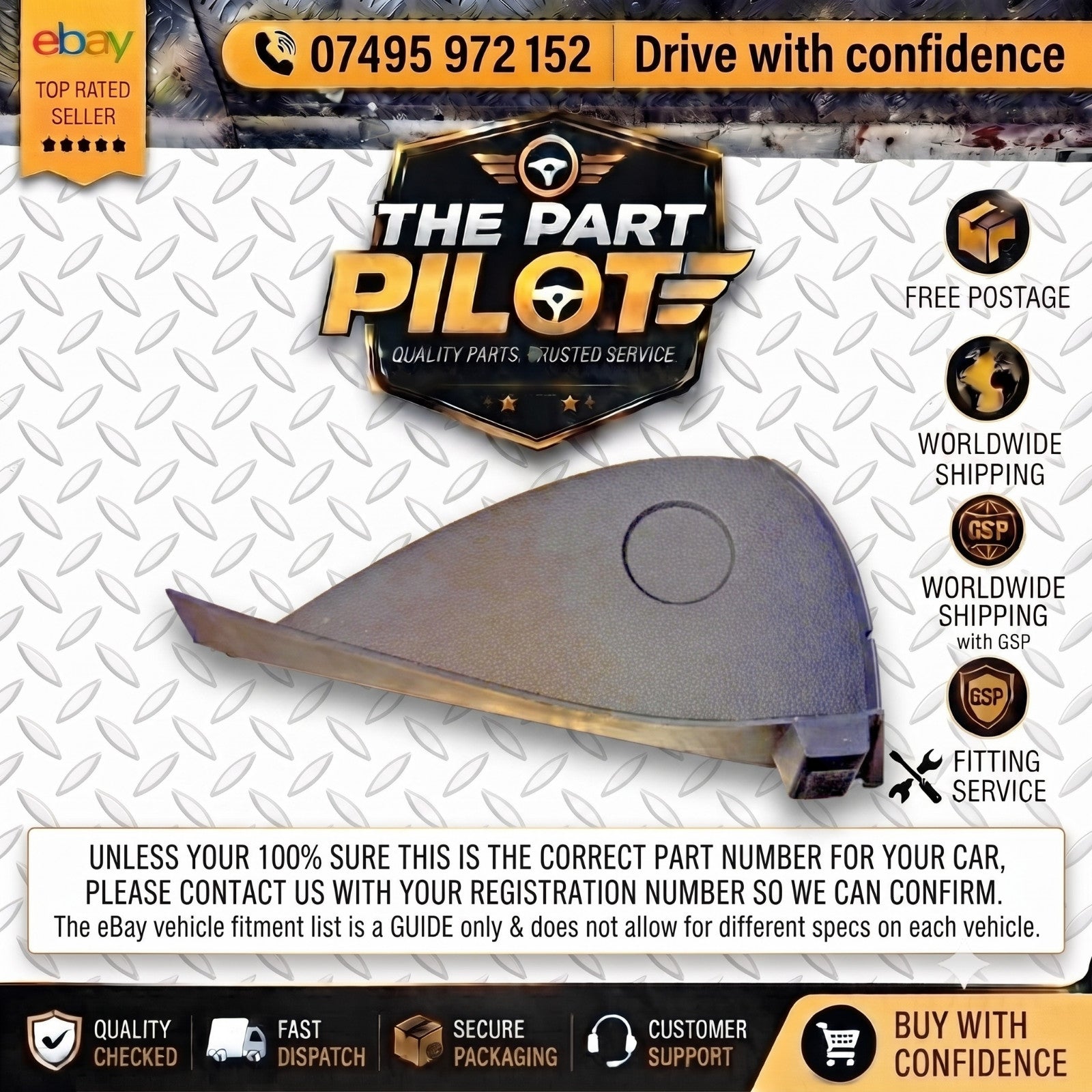 BMW 1 SERIES E87 E81 E88 04-13 RIGHT DASHBOARD END PANEL TRIM COVER 51459124922