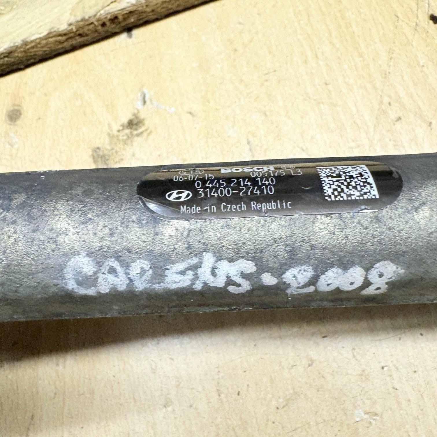 KIA CARENS 2008 2.0 CRDI 3140027410 0445214140 HIGH PRESSURE FUEL RAIL