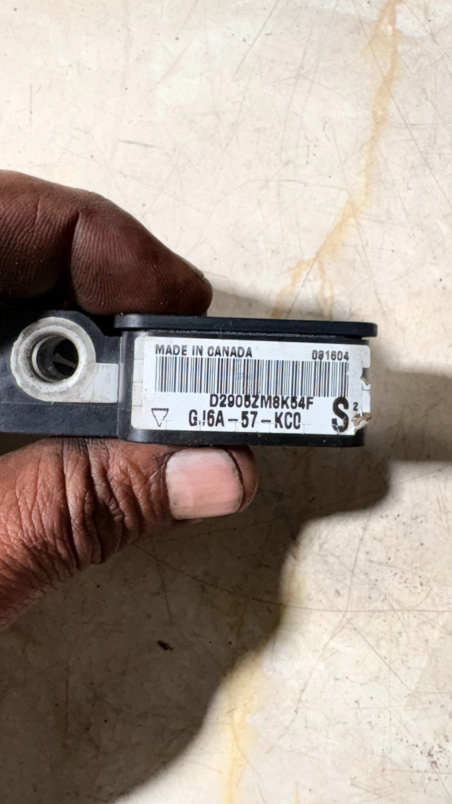 MAZDA RX8 SRS CRASH SIDE IMPACT SENSOR PASSENGER SIDE GJ6A-57-KCO