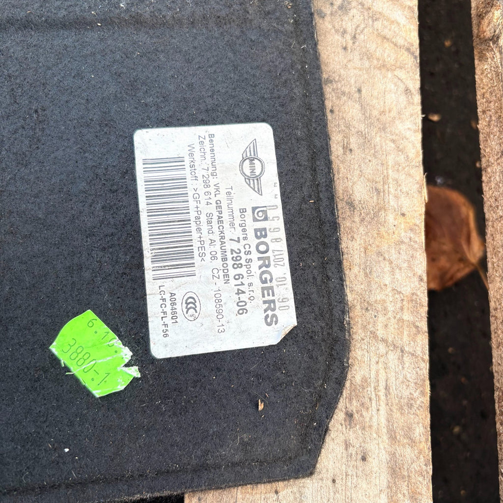 MINI Cooper S F56 2017 Interior Rear Trunk Boot Floor Carpet Black 7298614