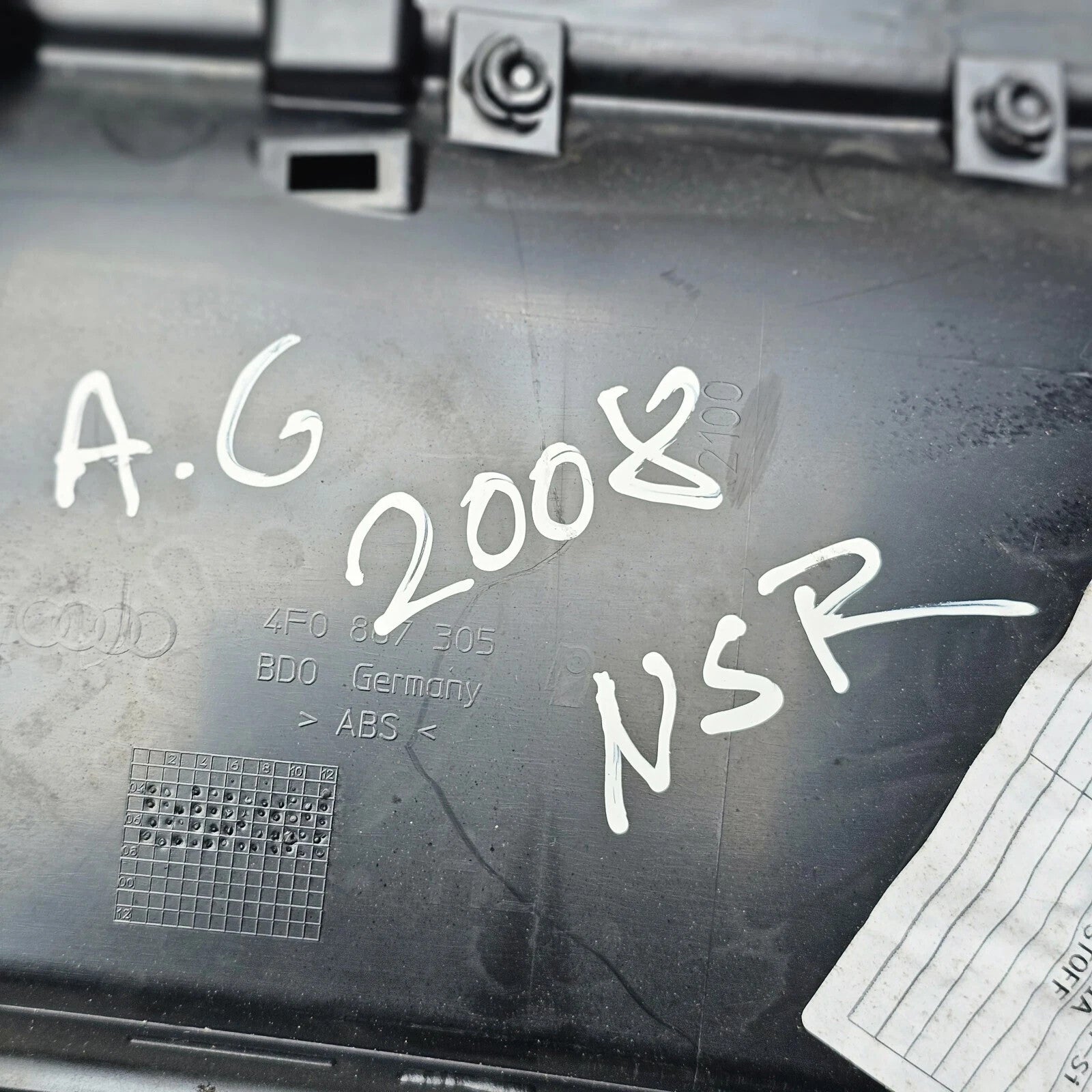 Audi A6 C6 Left Passenger Nearside Rear Door Card Panel 4f0867305n 2004-2012