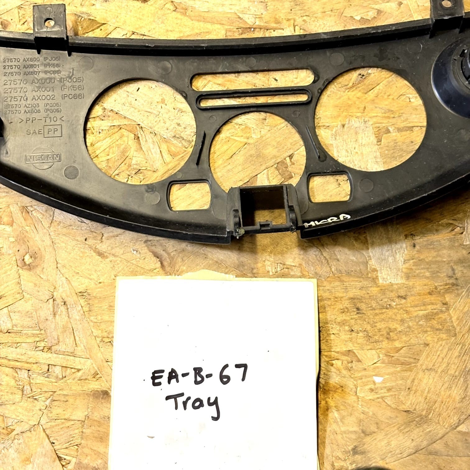 Nissan Micra 2004 K12 A/C Control Panel Trim Cover Surround 27570AX600