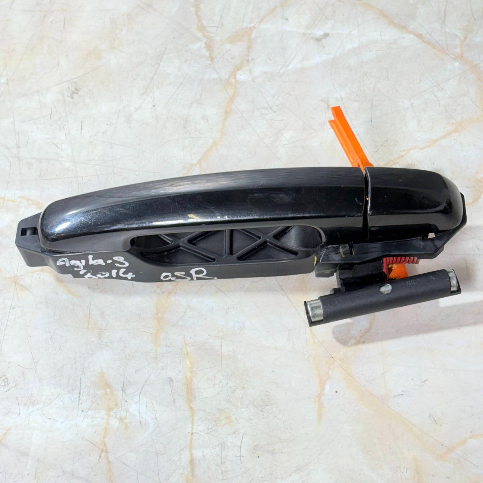 Vauxhall Agila Mk2 2008-2014 OSR Right Rear External Door Handle Black