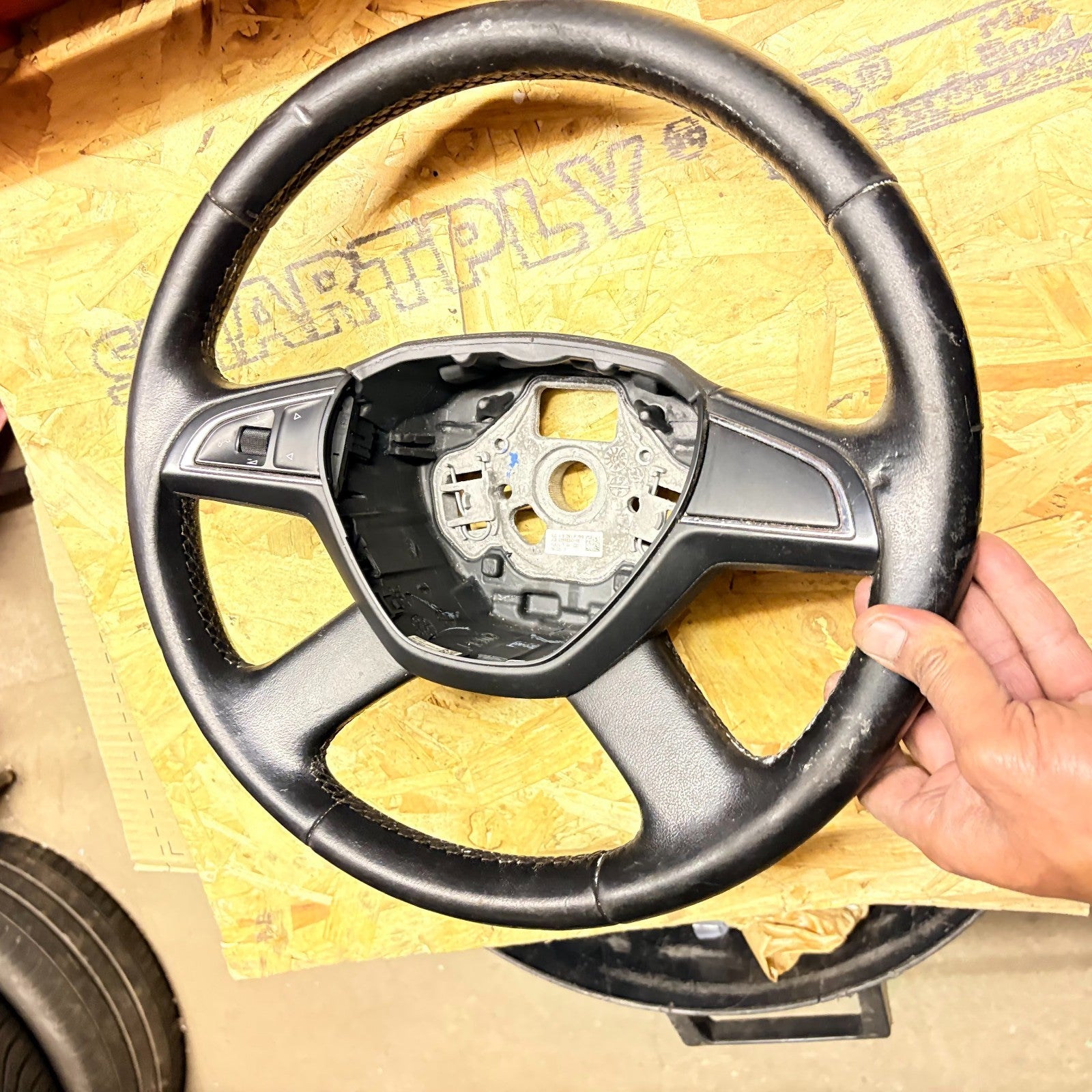 Skoda Rapid 2012-2018 Four Spoke Steering Wheel 5JO419091P GenuineOEM