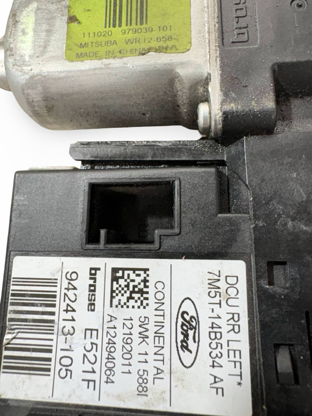 FORD KUGA MK1 WINDOW REGULATOR MOTOR REAR LEFT PASSENGER SIDE NEARSIDE 2012
