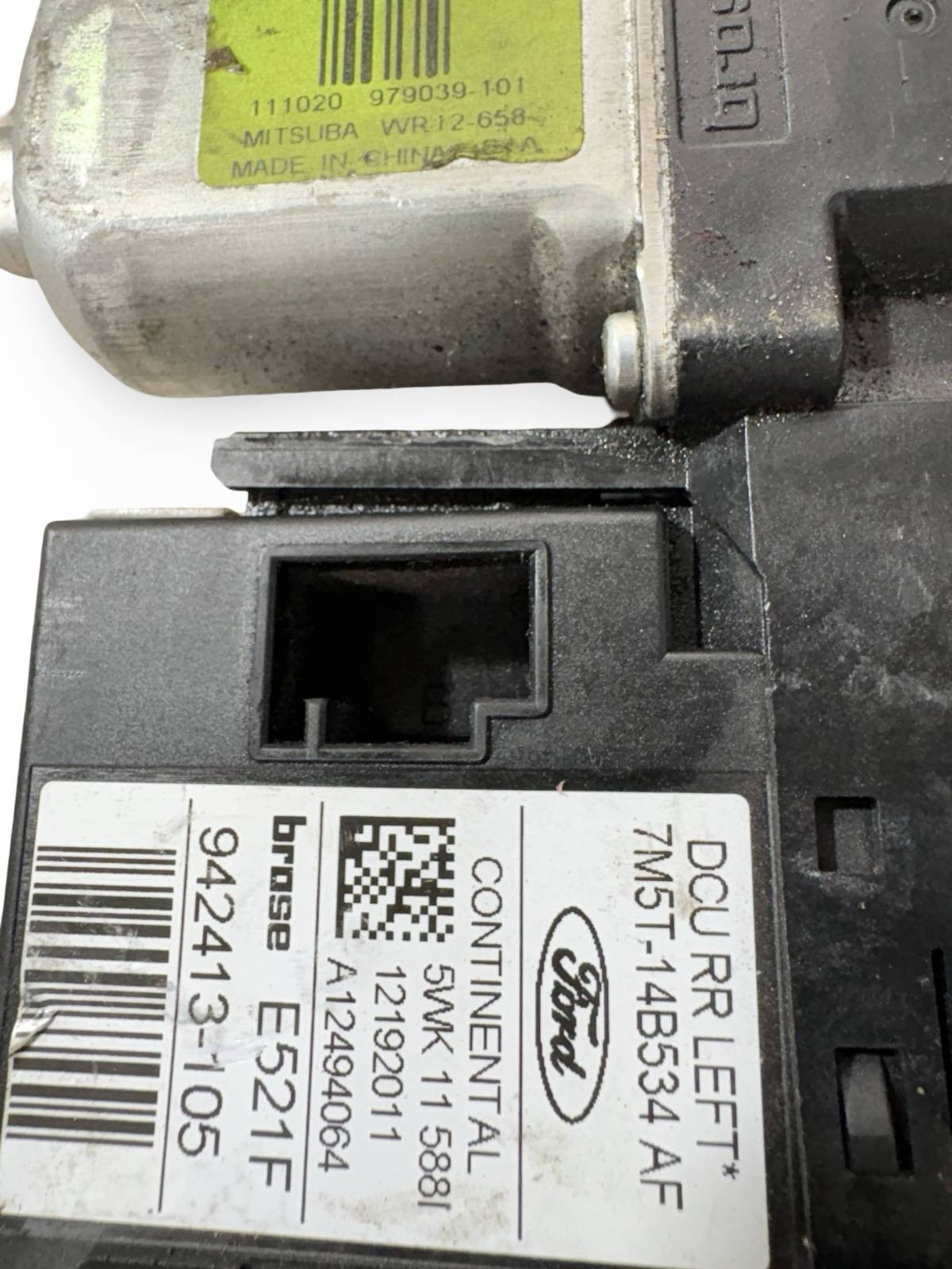 FORD KUGA MK1 WINDOW REGULATOR MOTOR REAR LEFT PASSENGER SIDE NEARSIDE 2012