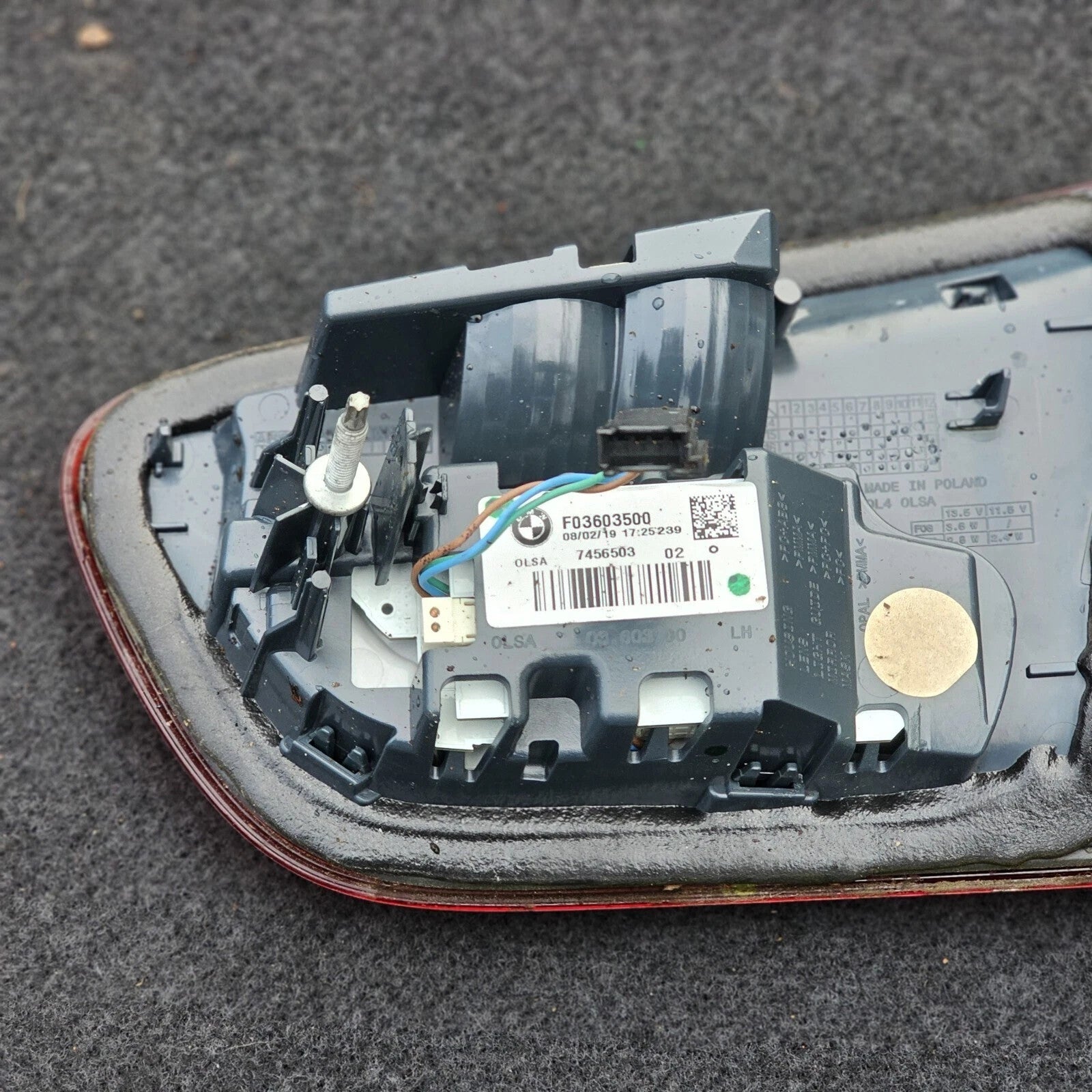 BMW 1 SERIES PASSENGER INNER REAR BOOTID LIGHT F20 F21 F03603500