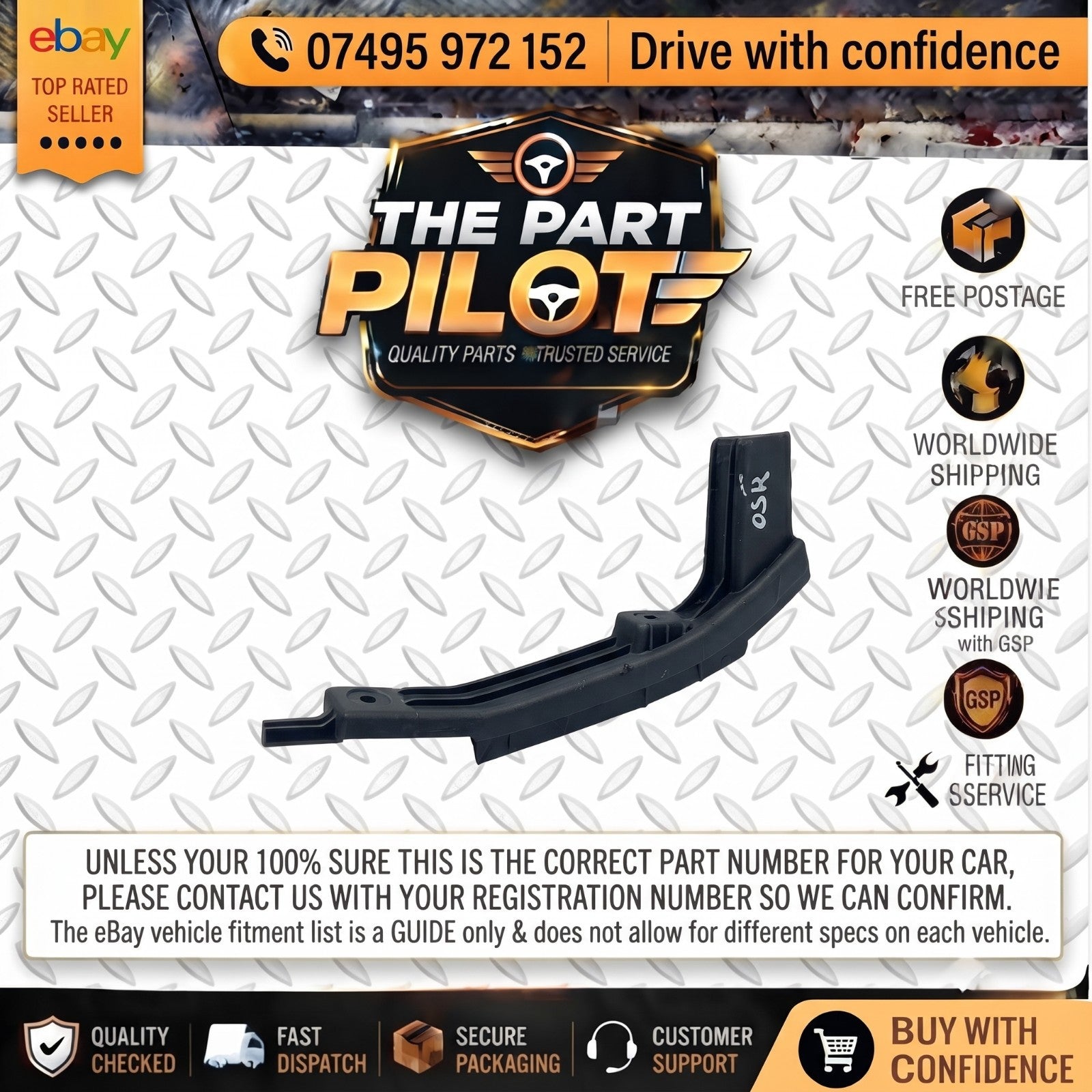 AUDI TT MK1 8N9 2000-2006 REAR RIGHT BUMPER GUIDE BRACKET 8N0807454