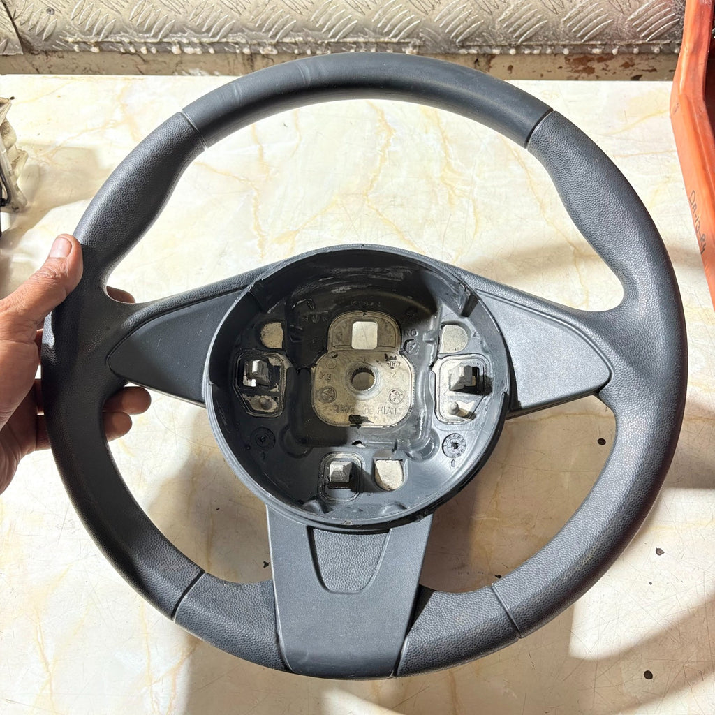 FORD KA MK2 BLACK LEATHER STEERING WHEEL 2008-2016 THREE SPOKE