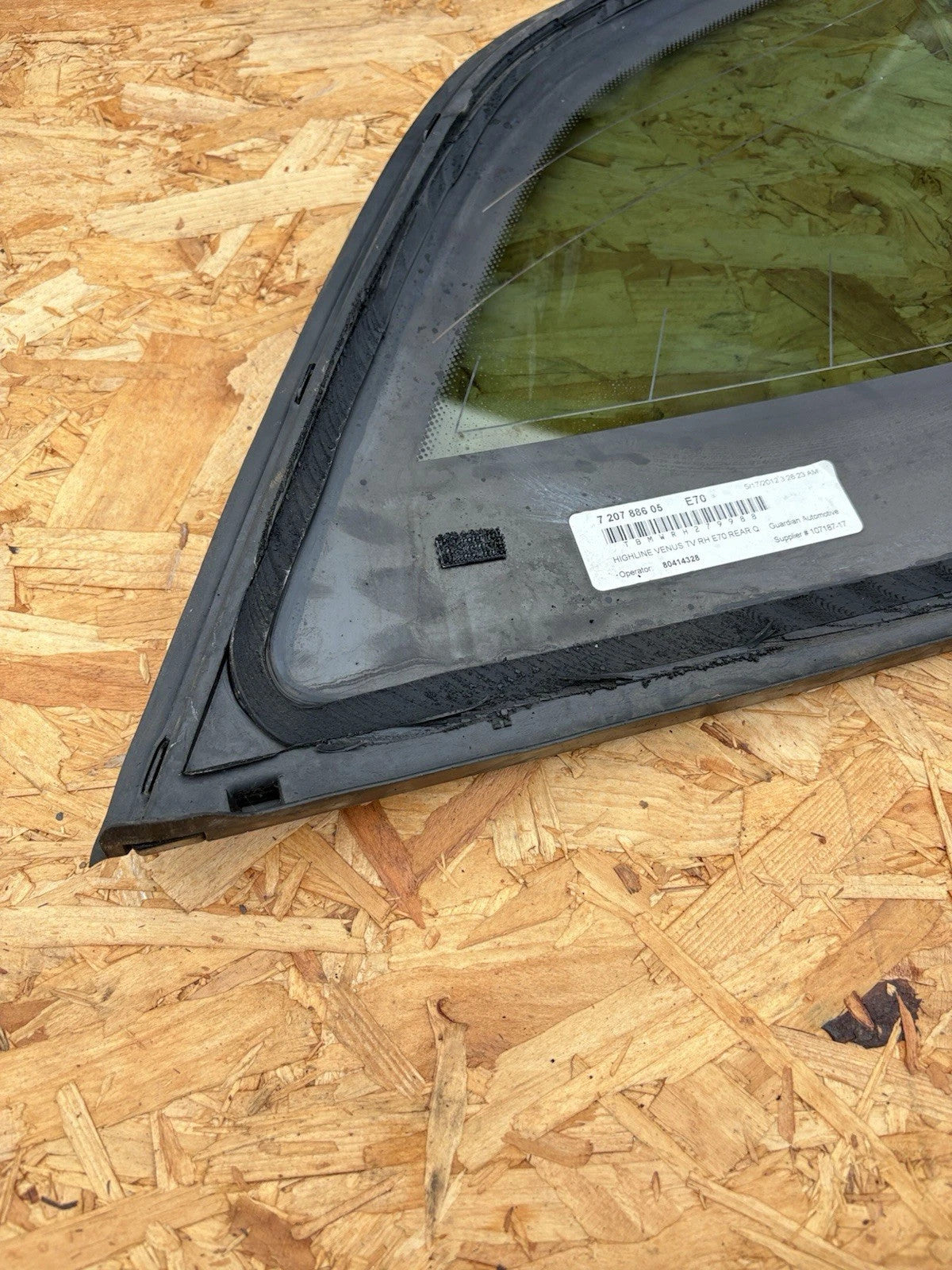 BMW X5 E70 Driver Quarter Glass OSR DRIVER REAR RH 720788605 31595368