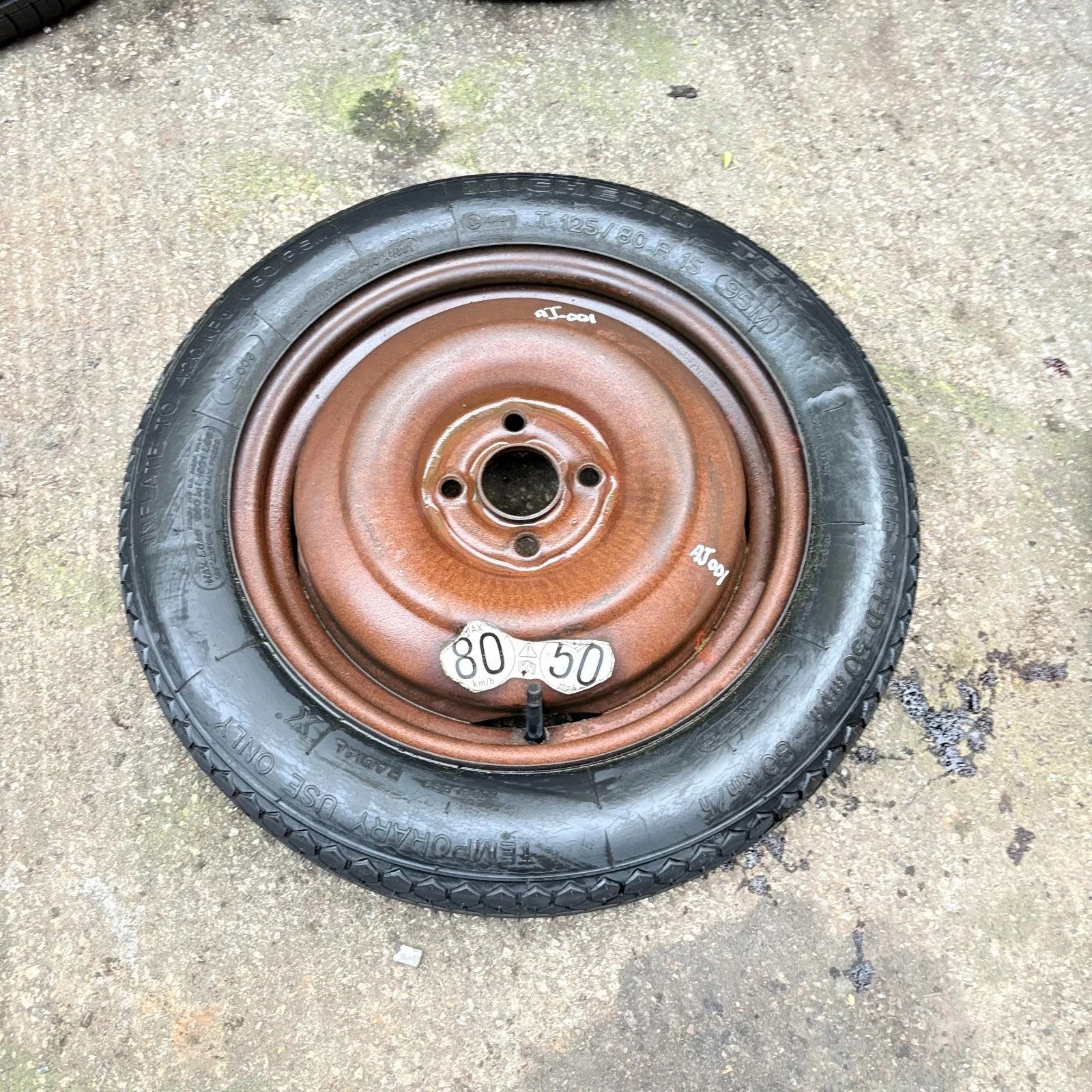 Rover 600 800 Series 15" Space Saver Spare Wheel 5x114.3&Michelin Tex T125/80R15