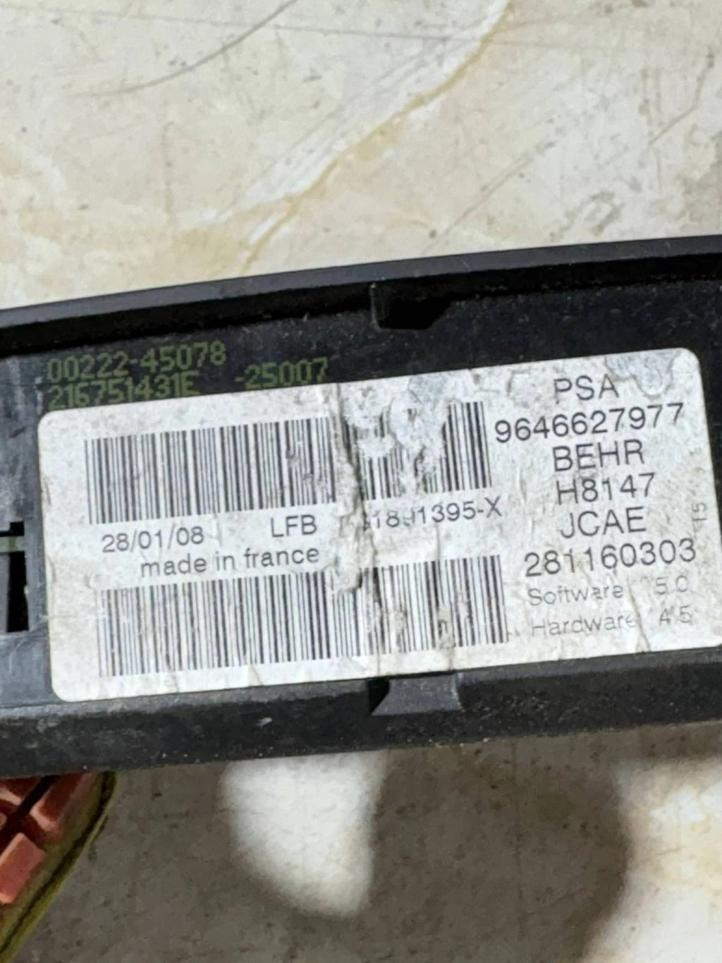 PEUGEOT 307 2001-2008 HEATER CONTROL DIGITAL CLIMATE A/C 281160303