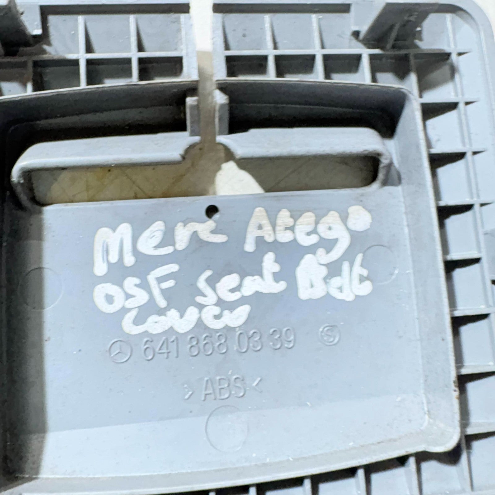 Mercedes-Benz Atego Right Front OSF Seat Belt Trim Cover 6418680339 Grey ABS