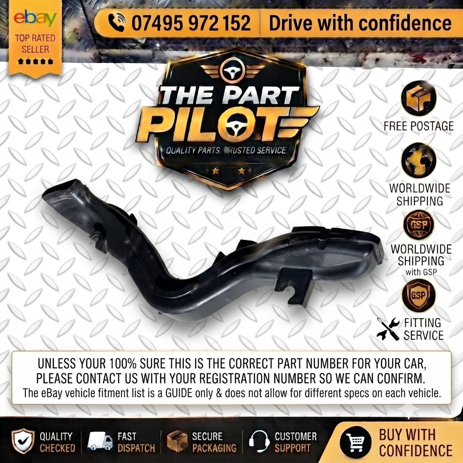 FORD KUGA MK1 2008-2012 2.0 TDCI AIR FILTER INTAKE PIPE HOSE 76894562