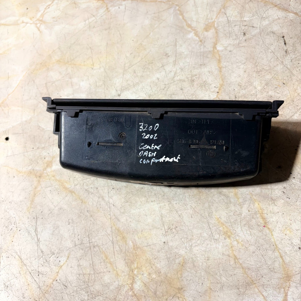 BMW E46 3 SERIES 320D 2002 BLACK DASHBOARD STORAGE COMPARTMENT 51168196115121451