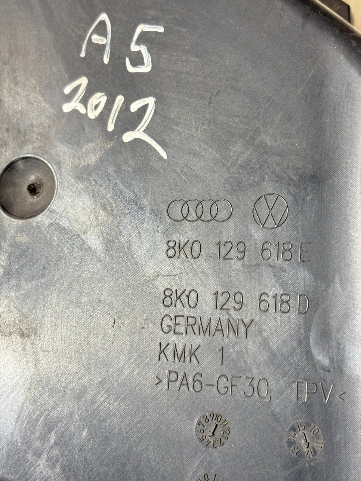 2008-2016 AUDI A5 AIR INTAKE CLEANER DUCT ASSEMBLY 8K0 129 618 D-E