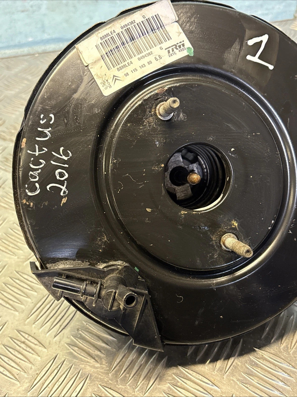 Citroen C4 Cactus 2014 Brake Servo Booster 9811514380 BH02 1.6 BlueHDi