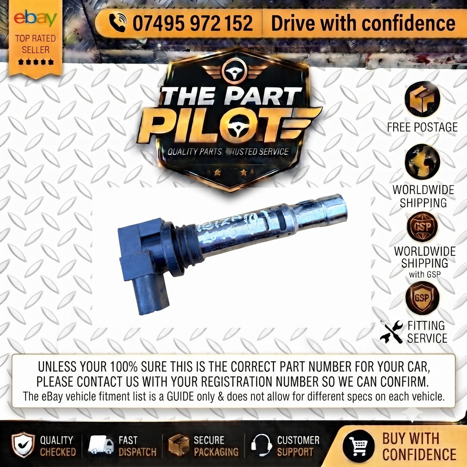 Seat Ibiza Mk4 02-15 Petrol Engine Ignition Coil Pack 036905715G