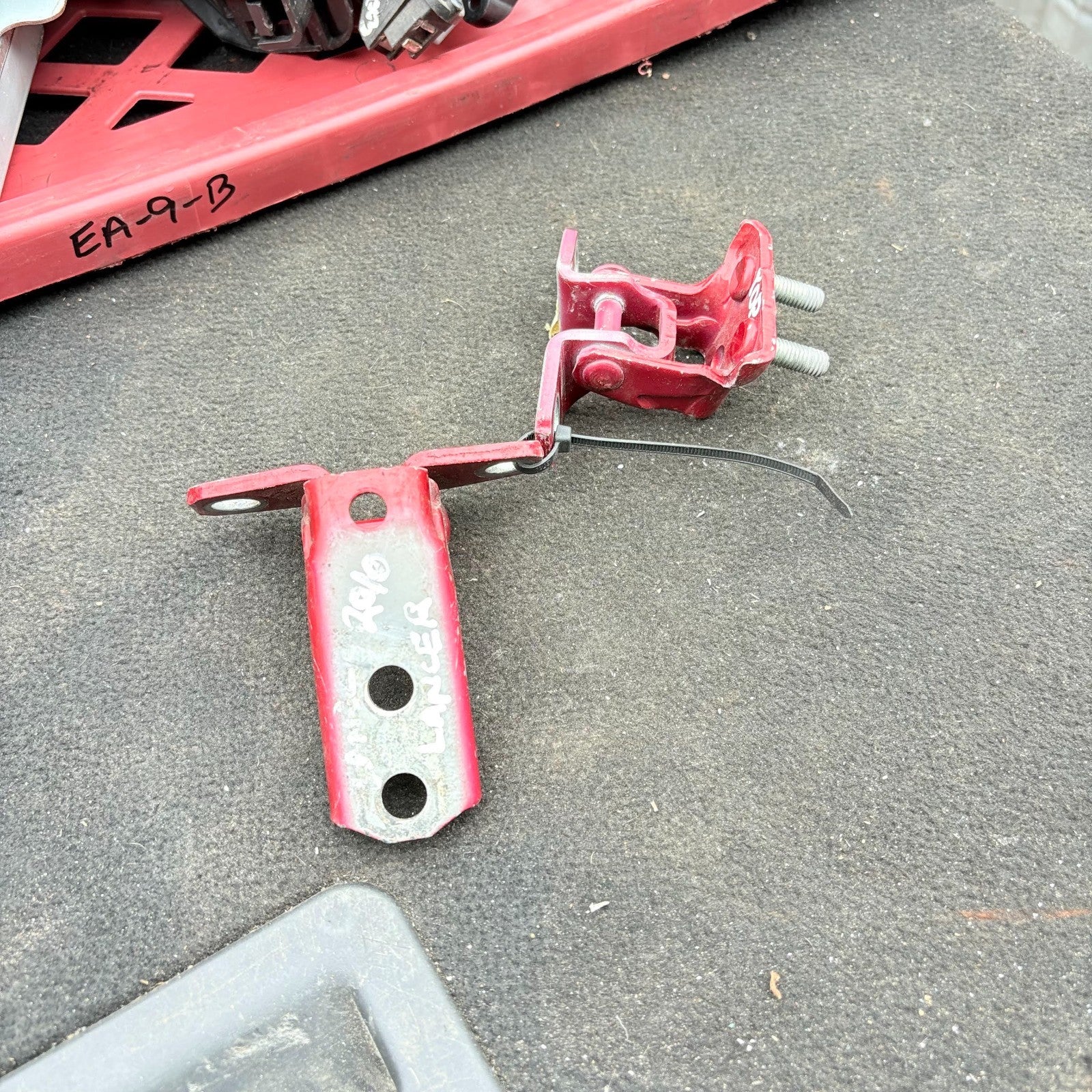 2010 MITSUBISHI LANCER GS2 OSR REAR DRIVER RIGHT SIDE DOOR HINGES PAIR