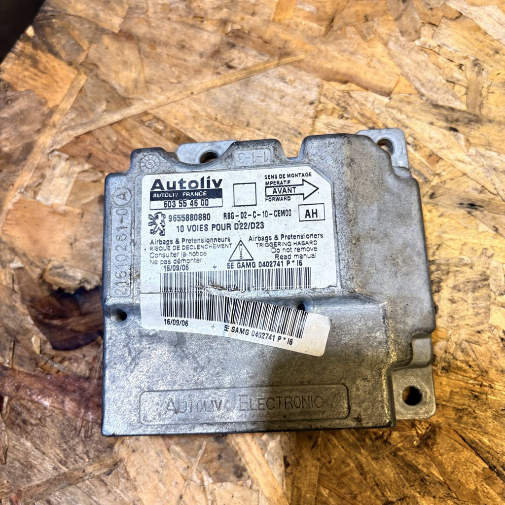 PEUGEOT 407 2.0 HDI AIRBAG CONTROL MODULE ECU 9655880880 603554600 2006