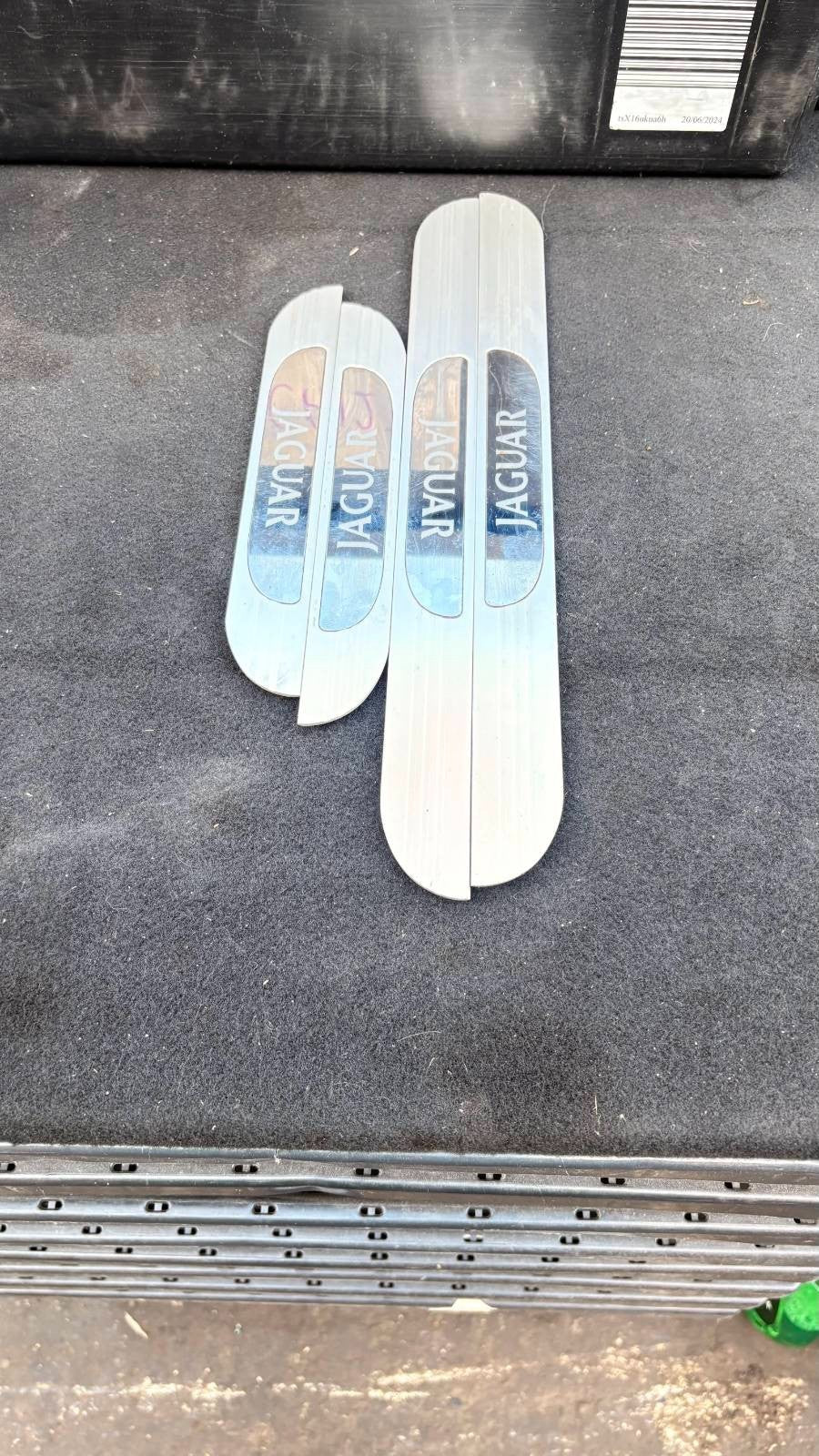 JAGUAR S-TYPE 1999-2008 FRONT & REAR DOOR SILL KICK PLATE SCRUFF GUARD TRIM SET