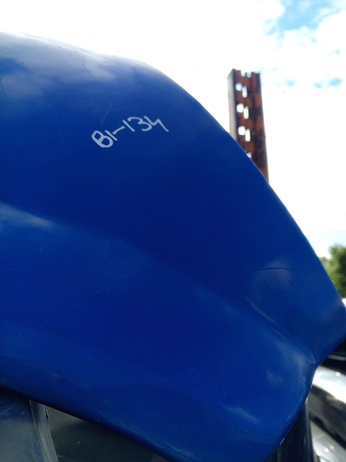 Renault Megane Dynamique 2004 MK2 Rear bumper in blue 5 Door