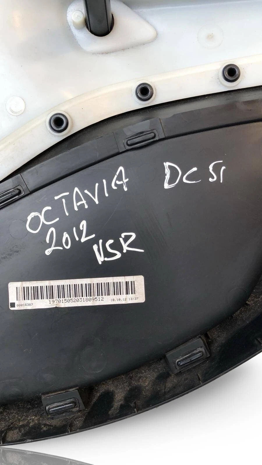 06-13 SKODA OCTAIA 1Z MKII 5 DOOR HATCH LEFT REAR DOOR CARD 1Z5867211