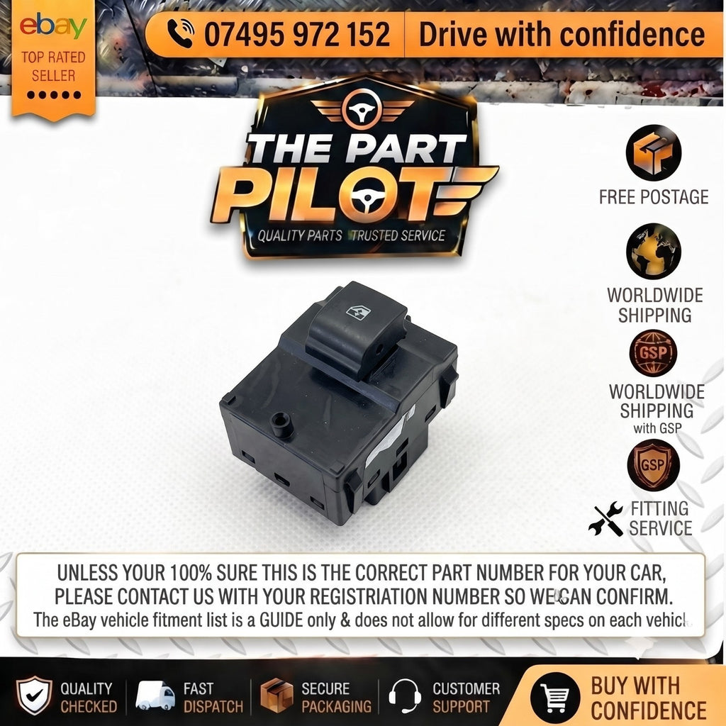 VAUXHALL ADAM M13 2013-2019 FRONT LEFT PASSENGER ELECTRIC WINDOW SWITCH